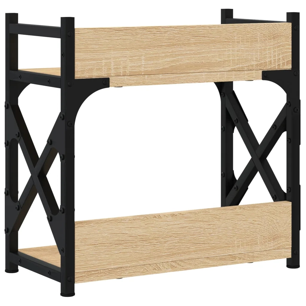 Supporto Stampante 2 Piani Rovere Sonoma 40x20x40cm Multistrato 833991