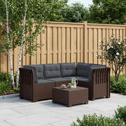 Divano da Giardino 4 Posti con Cuscini Aspetto Rattan PP 3443985