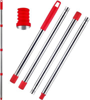 Manico da aspirapolvere da 148 cm con asta di asciugatura metallica regolabile per aspirapolvere Turbo Smart - base triangolare - EasyWring&Clean - compatibile con aspirapolvere Turbo