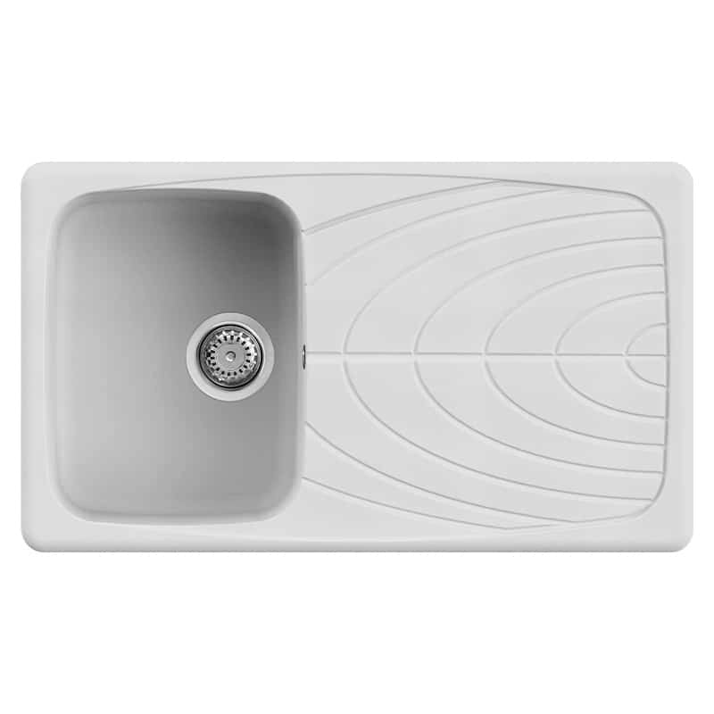 Lavello Elleci Incasso 1 vasca 86x50 Master 400 Granitek Bianco LGM40068