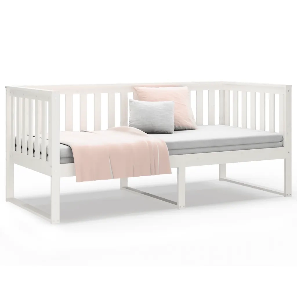 Dormeuse senza Materasso Bianco 100x200 cm Legno Massello Pino 820887