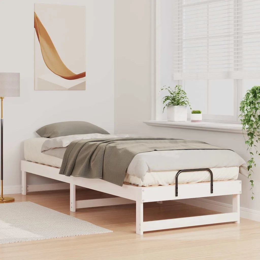 Struttura del letto Bianco 80 x 200 cm Pino massello 873149