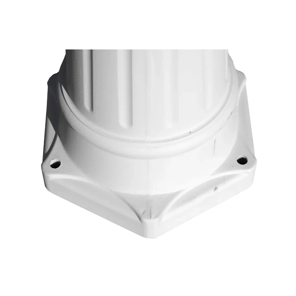 Lampione da Giardino a 3 Bracci 215 cm in Alluminio Bianco CFW7742541