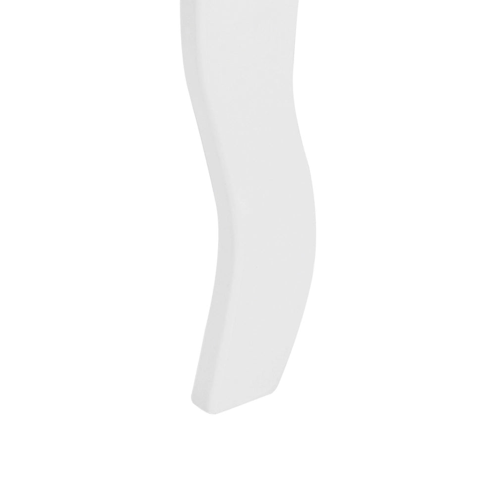 Comodino MDF bianco 2 cassetti portaoggetti Gambe curve cabriole Manopole in metallo Maniglie design scandinavo