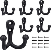 Ganci per giacche con 12 viti, neri, 6 pz.
Ganci per bagno per giacche, accessori e oggetti vari, neri, 6 pz.