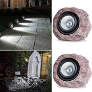 Due pezzi - Illuminazione Solare per Esterno Rotonda - IP65 Acqua Resistente Super Luminoso LED Lampada - Adatto per Facciata Casa, Scale, Giardini, Statue, Piazzale e Palme