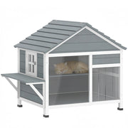 Casetta per Gatto Esterno ¨C zephmum ¨C Grigio 101x72.5x81cm