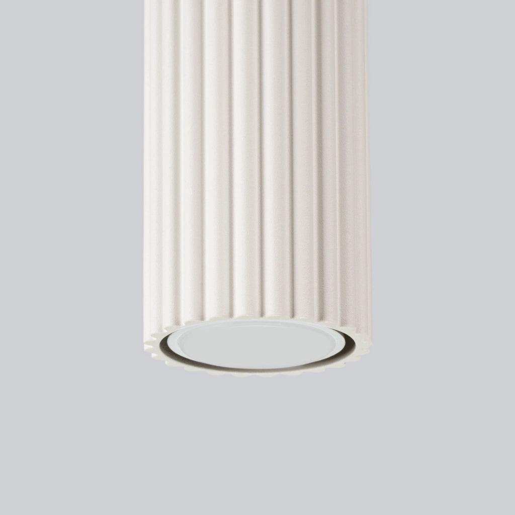 Spot soffitto tubo rigato beige 30cm GU10 Pure Lume