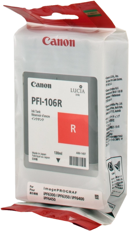 Canon PFI-106 R cartuccia d'inchiostro 1 pz Originale Rosso