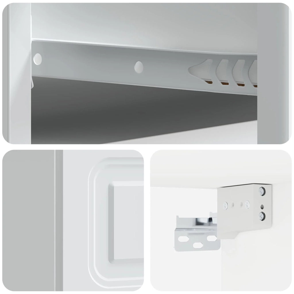 Mobiletto da notte a muro 2 pcs Bianco 34,5 x 33 x 20 cm 899276