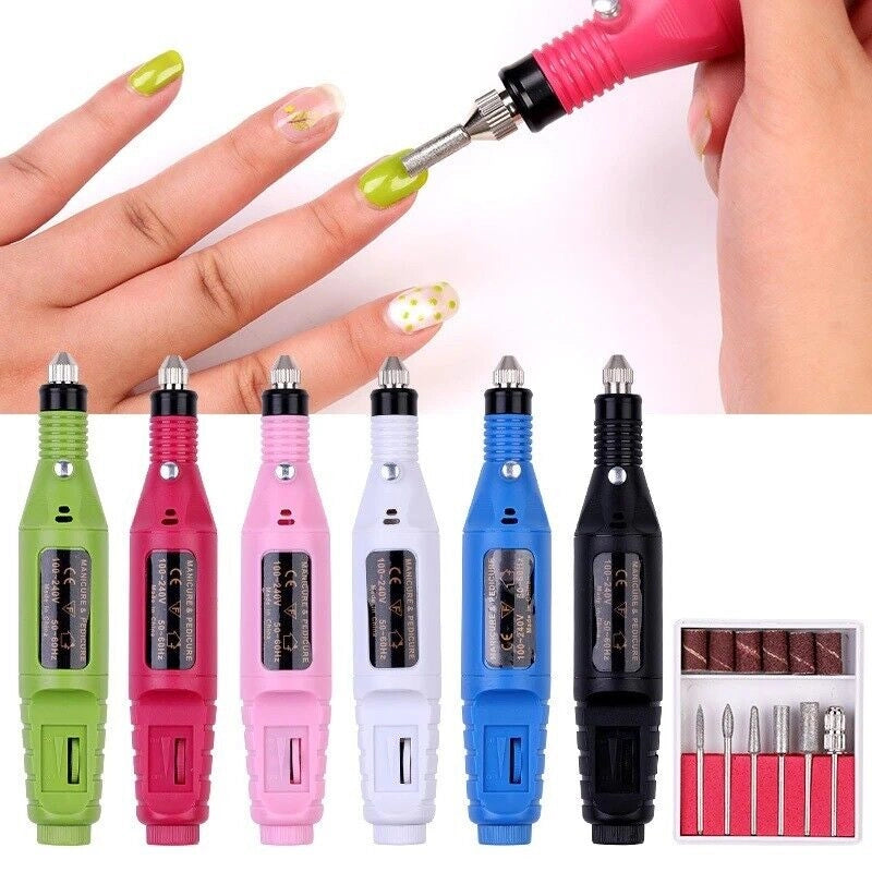 FRESA PER UNGHIE MANICURE RICOSTRUZIONE NAIL ART GEL VELOCITA REGOLABILE 3000RPM