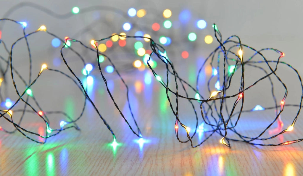Luci a led mini di natale 360 multicolor interno ed esterno 36 mt