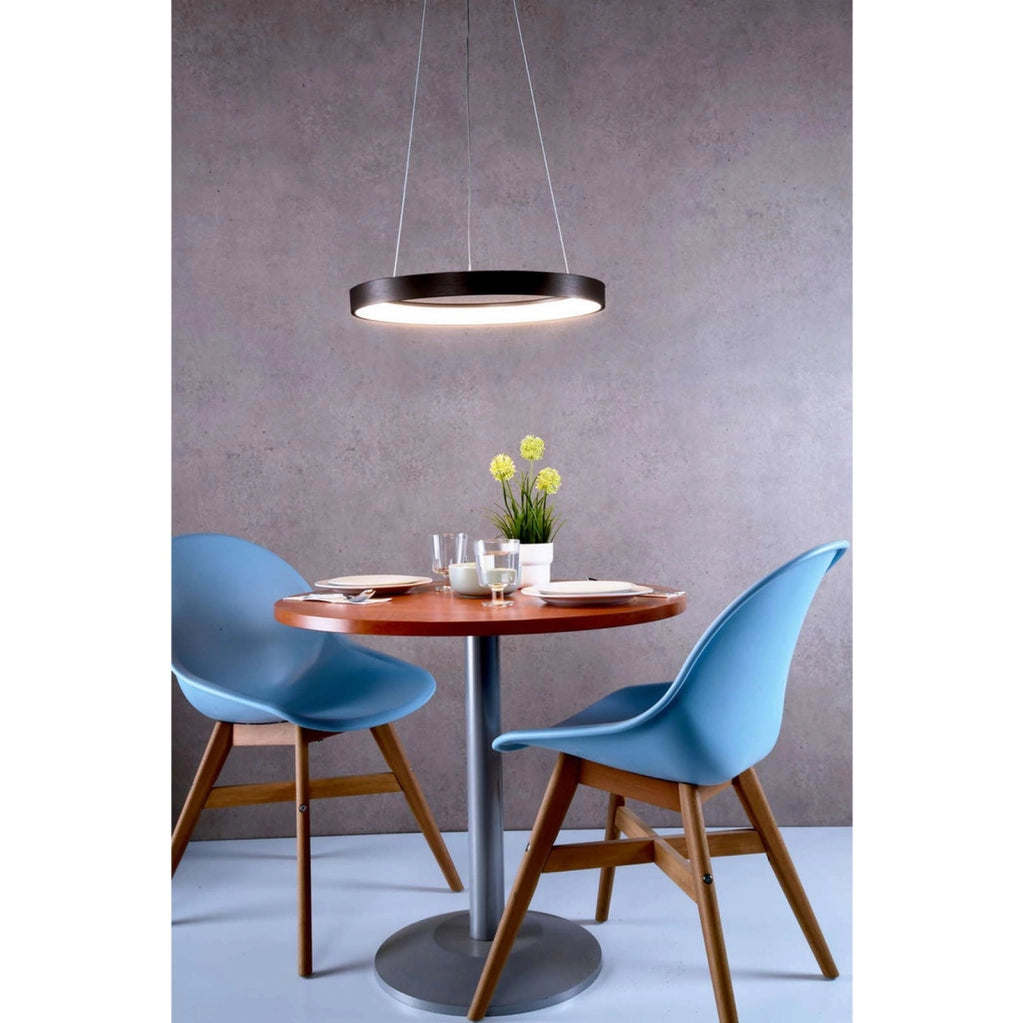 MEROPE 600 lampadario pendente LED 42W CCT dimmerabile lampada sospensione circolare 58cm luci cucina ristorante negozio ufficio 230V NERO