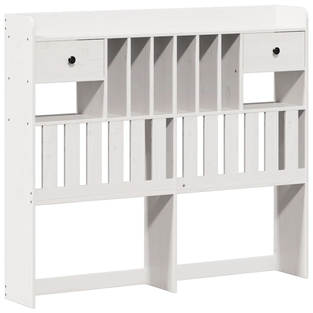Letto Libreria senza Materasso Bianco 135x190 cm Legno di Pino 3322683