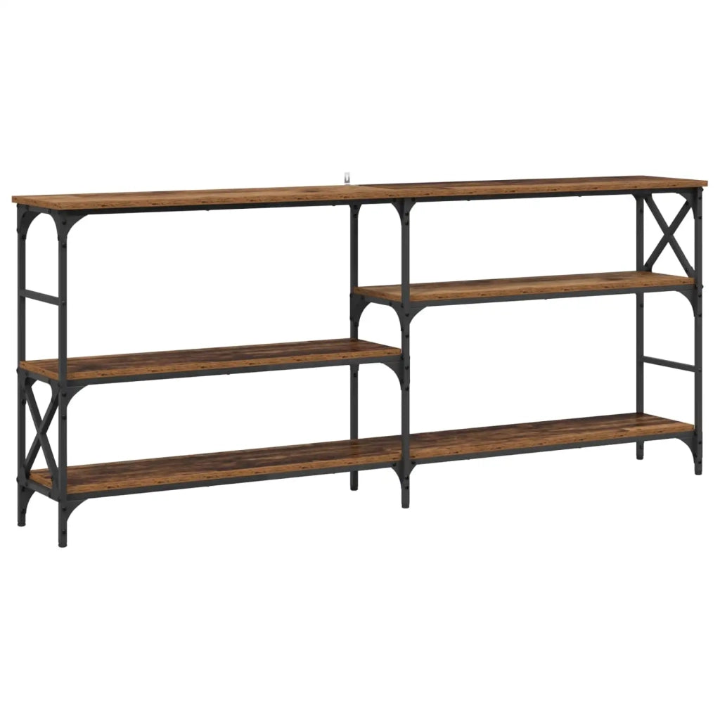 Tavolo consolle Legno antico 180 x 29 x 76,5 cm metallo PB 8010901