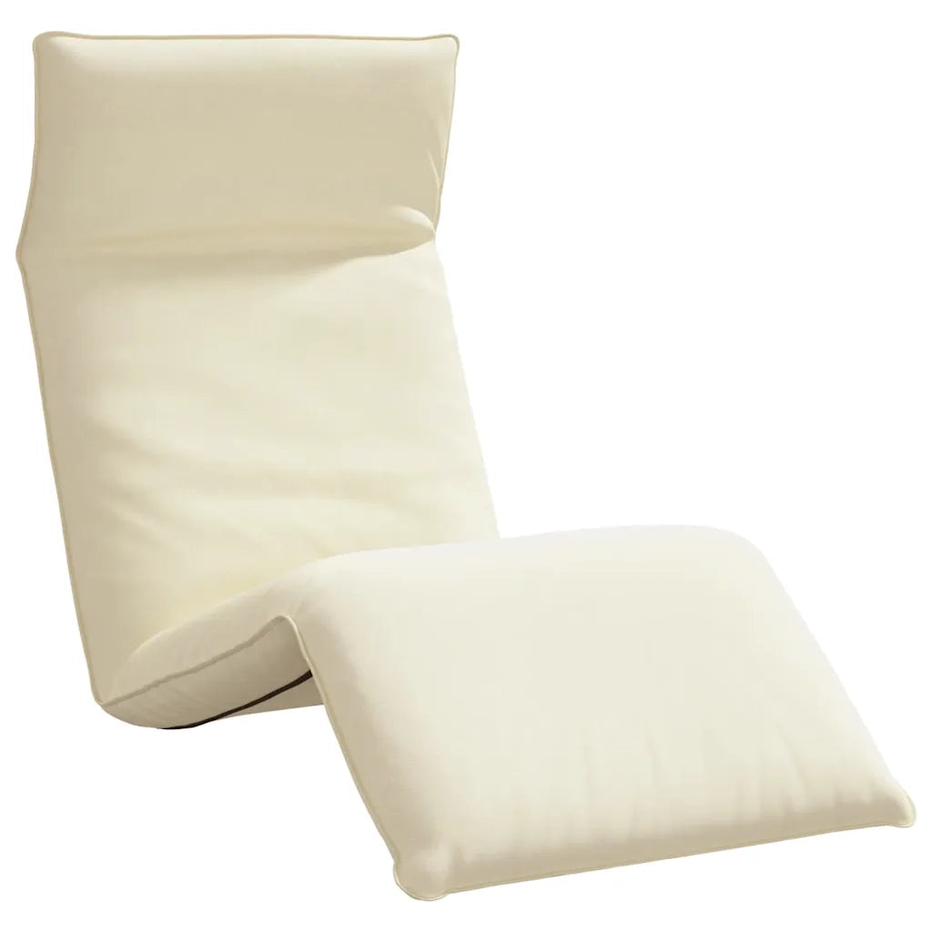 Lettino Pieghevole Crema 175x54x8,5 cm in Tessuto Oxford 4019748