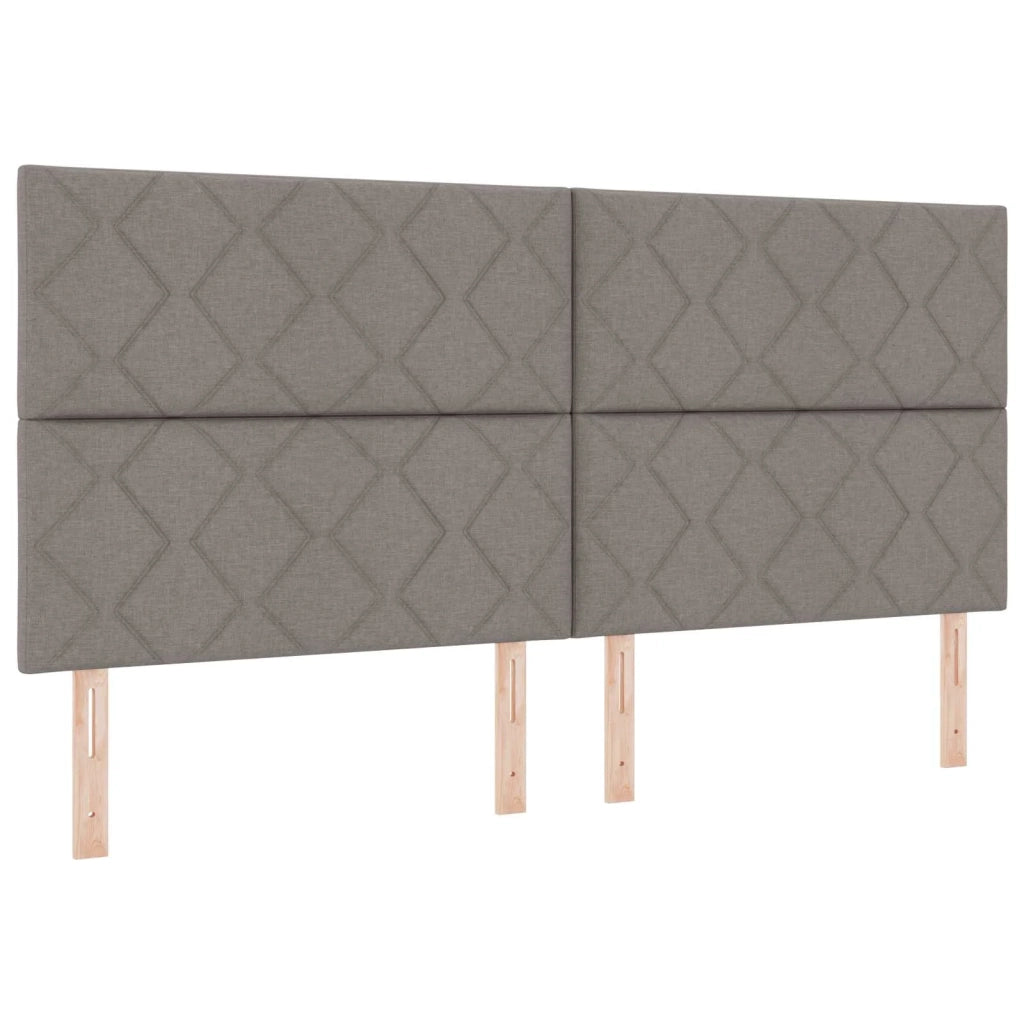 Letto box spring con materasso Tortora 200 x 200 cm Tessuto 3455438