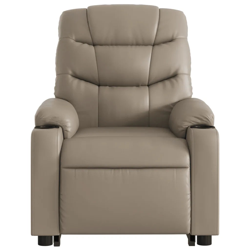 Poltrona Alzapersona Reclinante Elettrica Cappuccino Similpelle 3206619