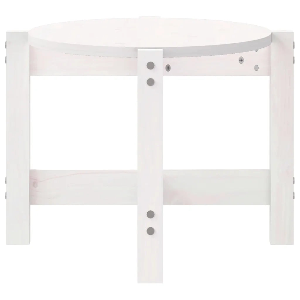 Tavolino da salotto | Tavolino da caff¨¨ | Tavolino da Soggiorno Bianco 87x48x35cm in Legno Massello di Pino