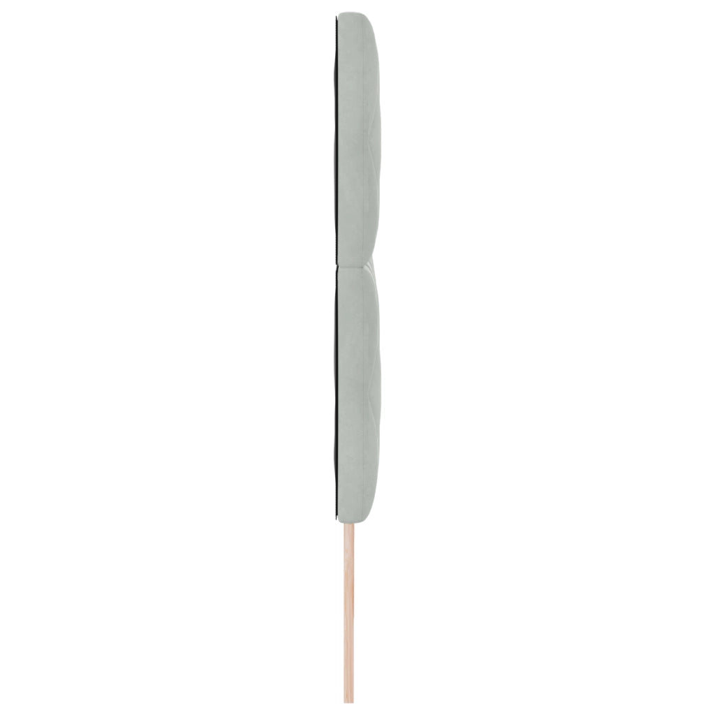 testiera Design a Blocchi di Diamante Grigia Chiara 180 cm in Velluto