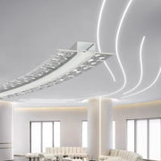 Pacco di 10 Profili Profilo in alluminio flessibile per strisce strip LED curvabile installazione ad incasso per controsoffitte in cartongesso 2 metri x 12 mm schermatura opaca