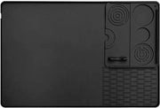 Matrice afdruip 2 in 1, matrice stamp, matrice siliconica, contenitore, matrice siliconica per macchina caffè, 40 x 60 cm, afdruipmat con bordo alto, inclusa matrice stamp rimovibile (1 pezzo, nero)