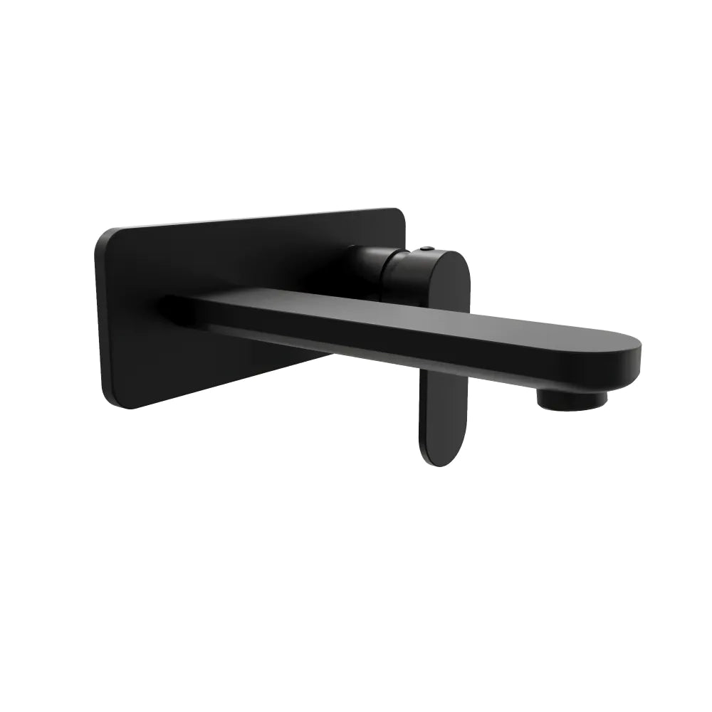 Miscelatore lavabo ad incasso placca squadrata nero opaco | Meryl