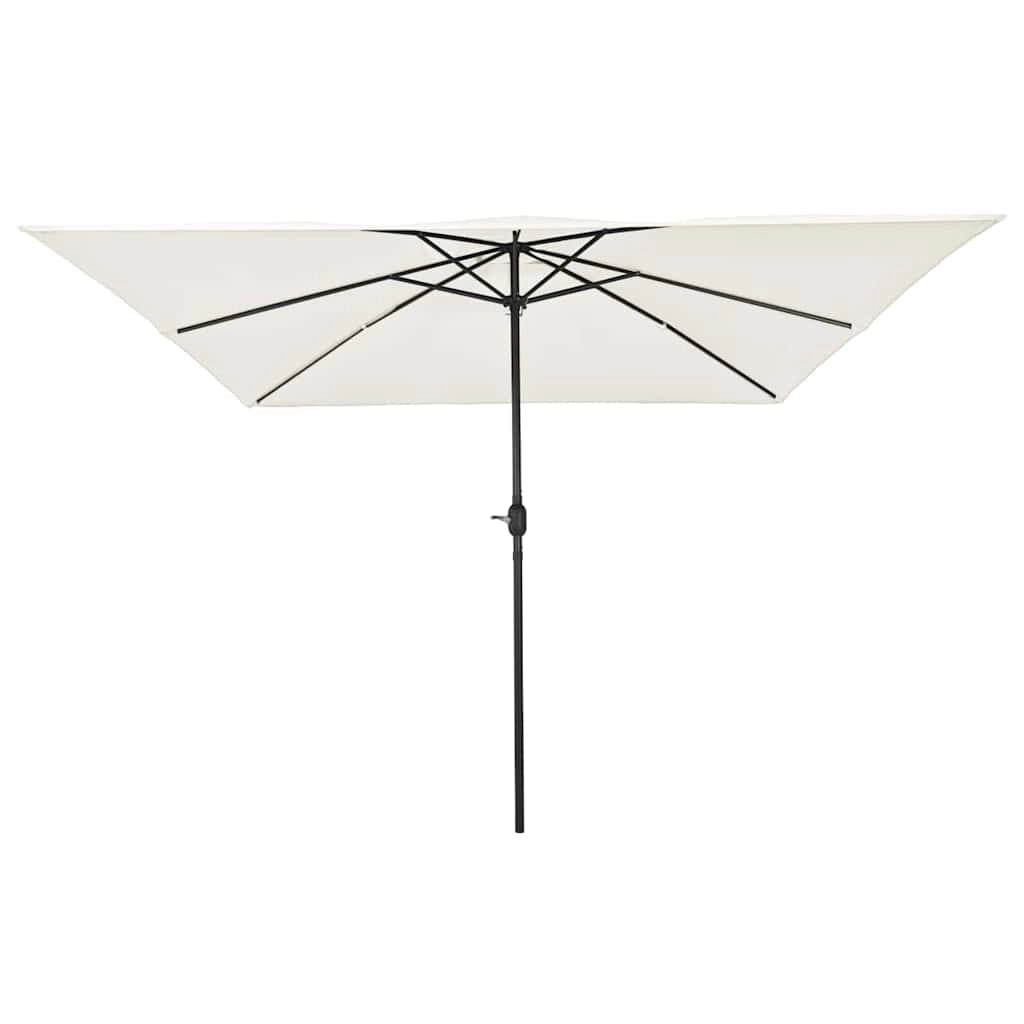 Ombrellone da giardino moderno 295 x 295 x 245 cm pieghevole pratico stile pulito realizzato in poliestere color sabbia 02_0058795