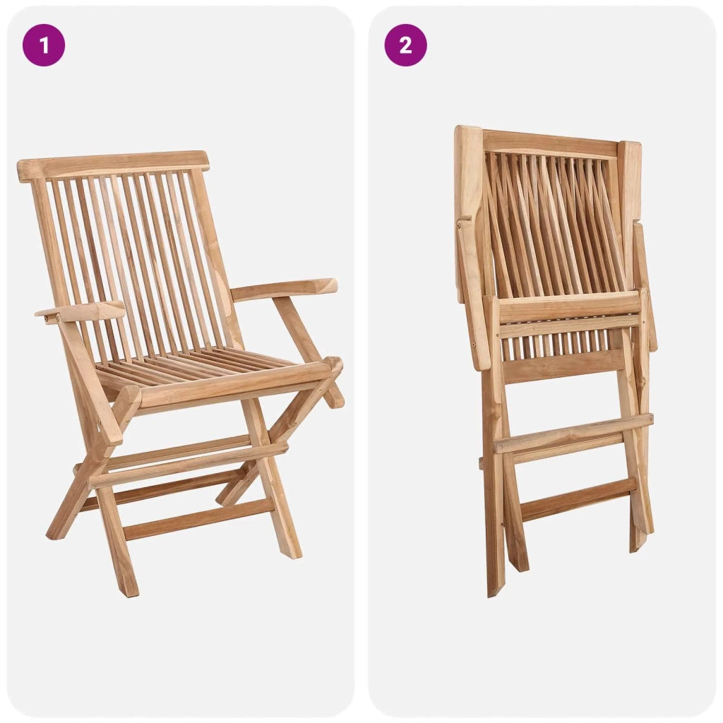Set di Mobili da Giardino 7 pz Naturale Legno di teak solido 3418861