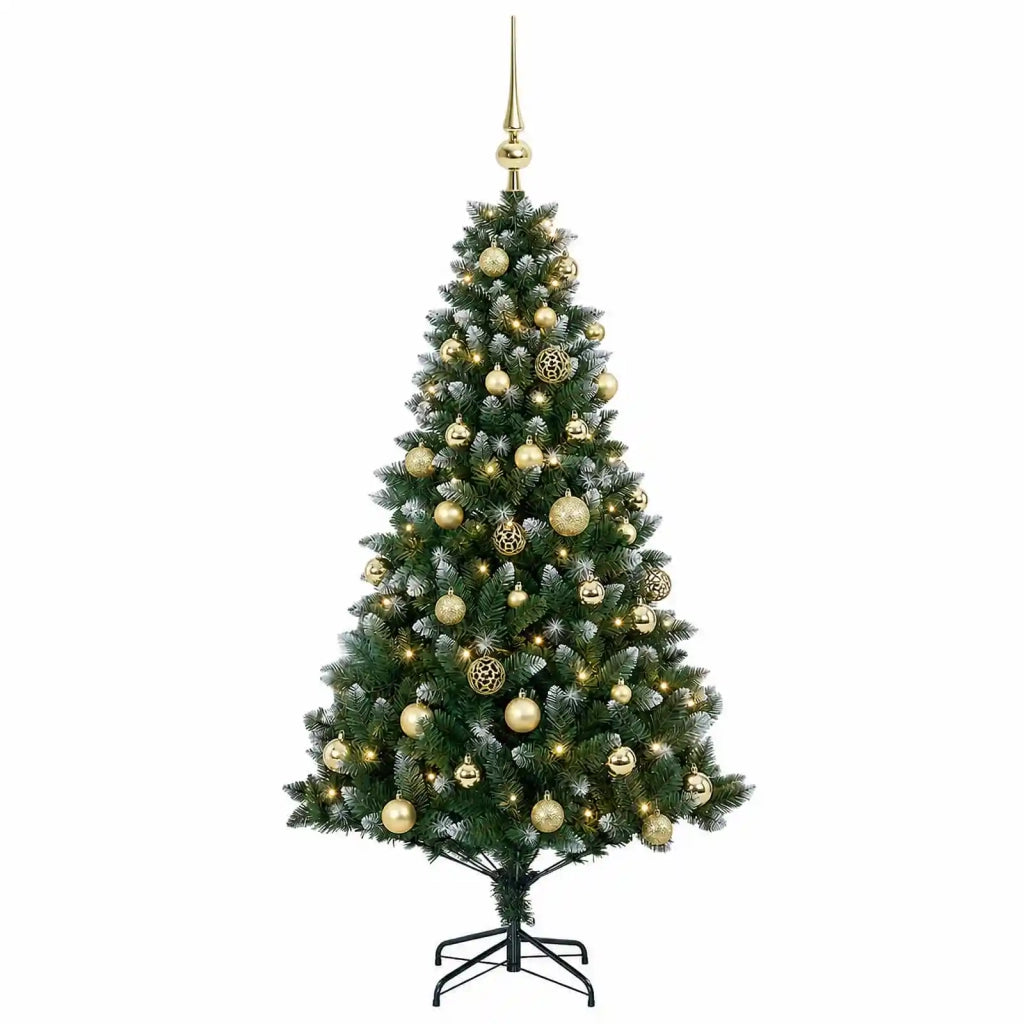 Albero di Natale Artificiale con Palline 150 cm 150 LED 3461346