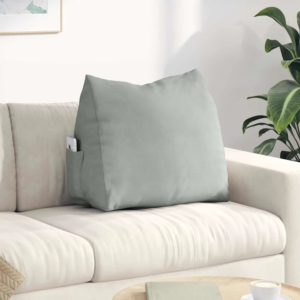 Cuscino per Schiena Grigio chiaro 60 x 20 x 50 cm