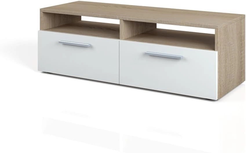 Mobile tv Diego, Sonoma, 95 x 38 cm, adatto come supporto TV con ripiani aperti