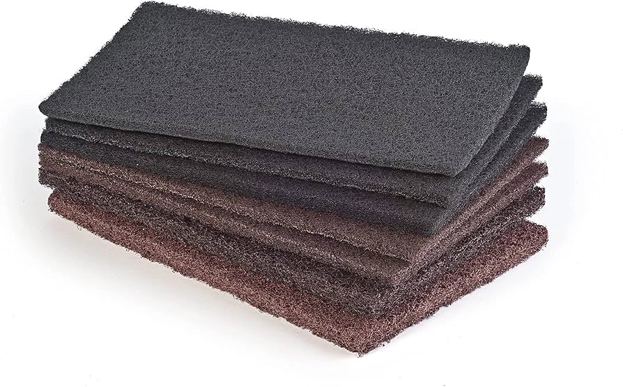 TAMPONE TESSUTO NON TESSUTO ABRASIVO 120x280 mm - grana fine - 10 pezzi- IMPERIAL ABRASIVI