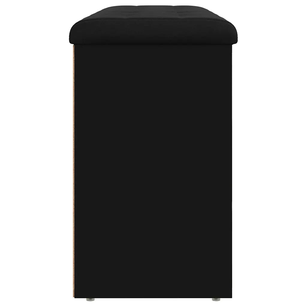 Panca Porta Scarpe Nera 102x32x50 cm in Legno Multistrato 835090