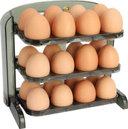 Contenitore per conservazione a basso consumo energetico per 24 uova - contenitore per frigorifero e congelatore in plastica - dispenser e organizzatore di uova per la cucina a risparmio di spazio