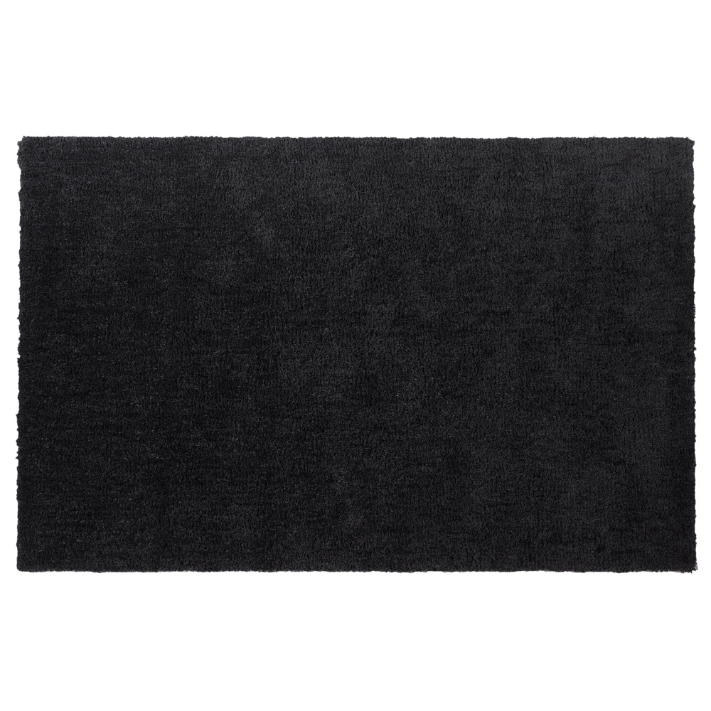 Tappeto Shaggy Nero 200 x 300 cm Moderno Tappeto Rettangolare Trapuntato a Pelo Lungo