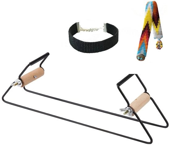 Kit di tessitura per collane DIY - Macchina per ricamo manuale di perle - Adatta per diverse tipi di perle - Incluso filo - Per collane e collane - Macchina per tessitura di accessori di moda