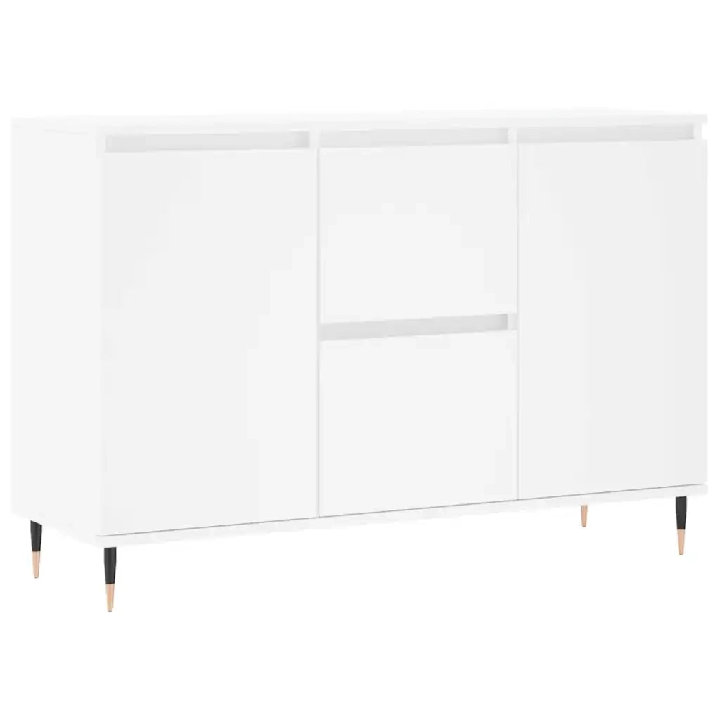 Credenza Bianca 104x35x70 cm in Legno Multistrato