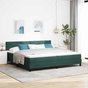 Letto a Sorgente LED con led Verde Scuro 200 x 200 cm Velluto 3342743