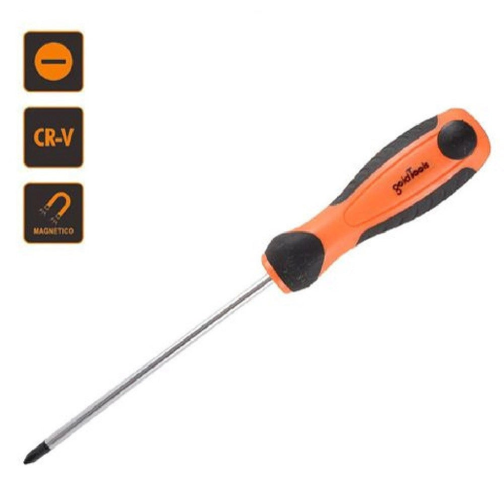 Trade Shop - Cacciavite Lungo Giravite 6x450mm Punta Magnetica A Croce In Acciaio Cr-v 91873 -