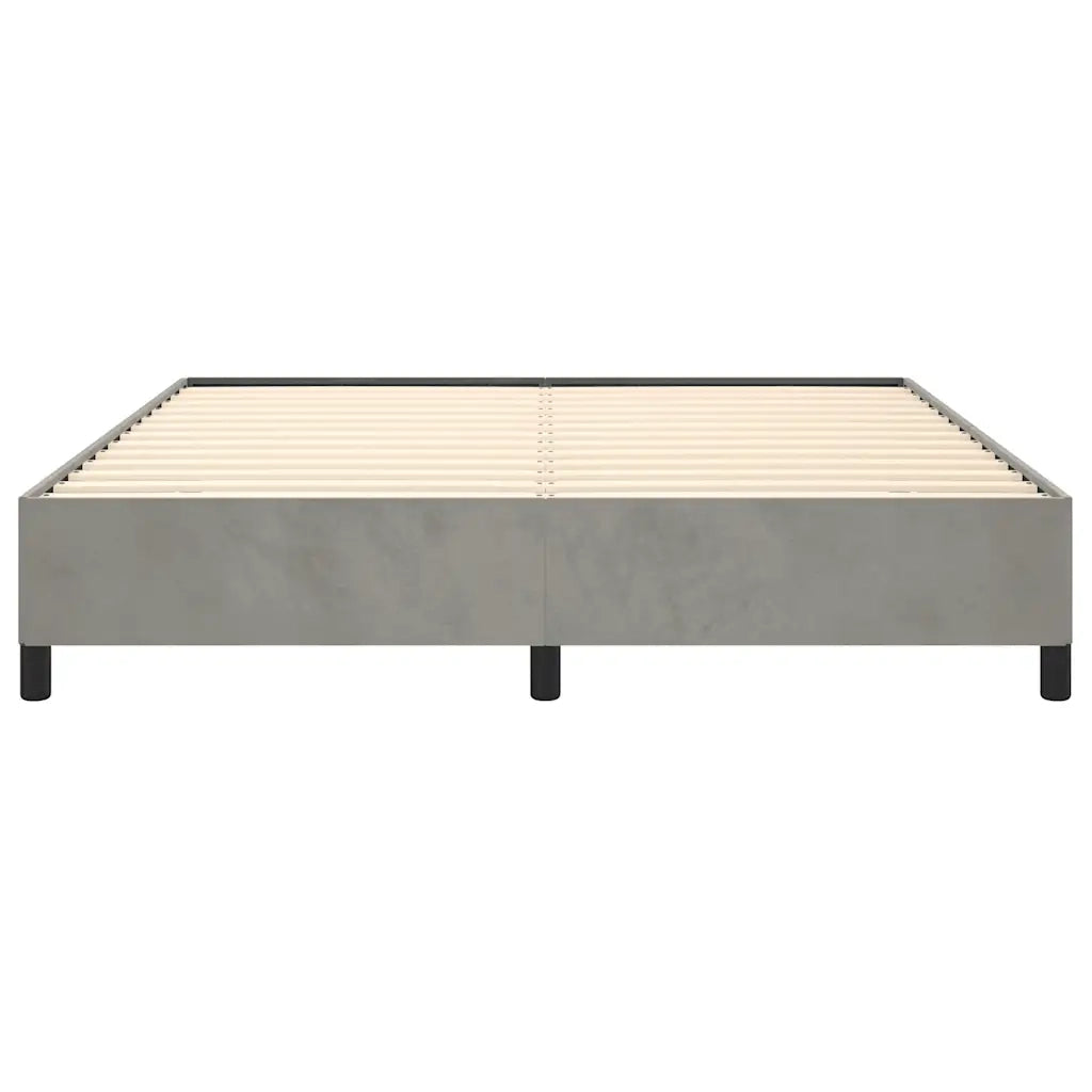 Struttura letto senza Materasso Grigio Chiaro 152x203 cm matrimoniale Velluto 347357