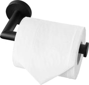 Supporto per carta igienica in acciaio inossidabile, disponibile per cucina e bagno, per wc, carta igienica (matte nero) (cilindrico)