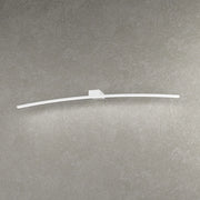 Applique Moderna Curved Metallo Bianco Diffusore Bianco Led 14,4W Naturale 90Cm