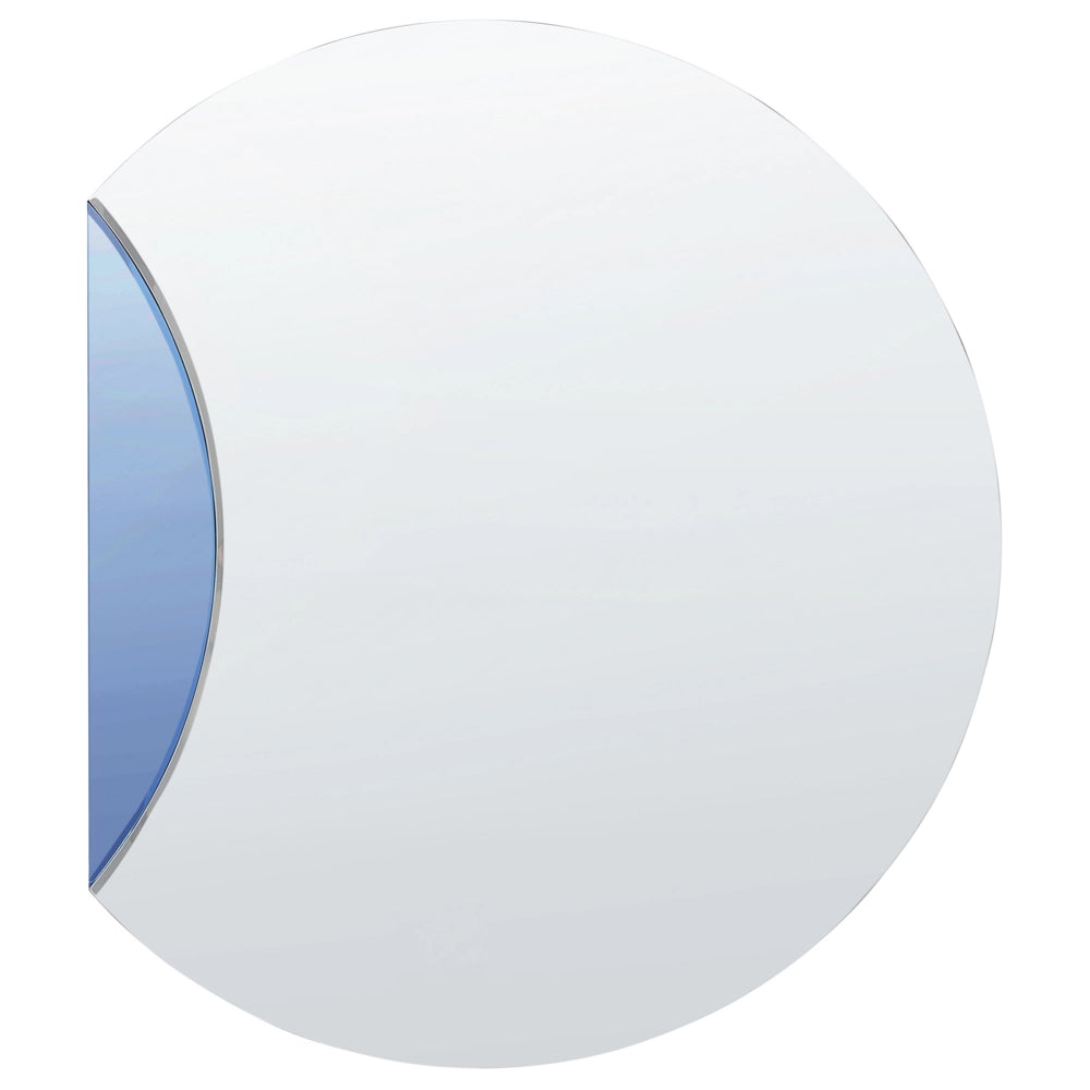 Specchio da parete blu 70 x 79 cm di forma rotonda con ganci Decorazione da parete in stile moderno