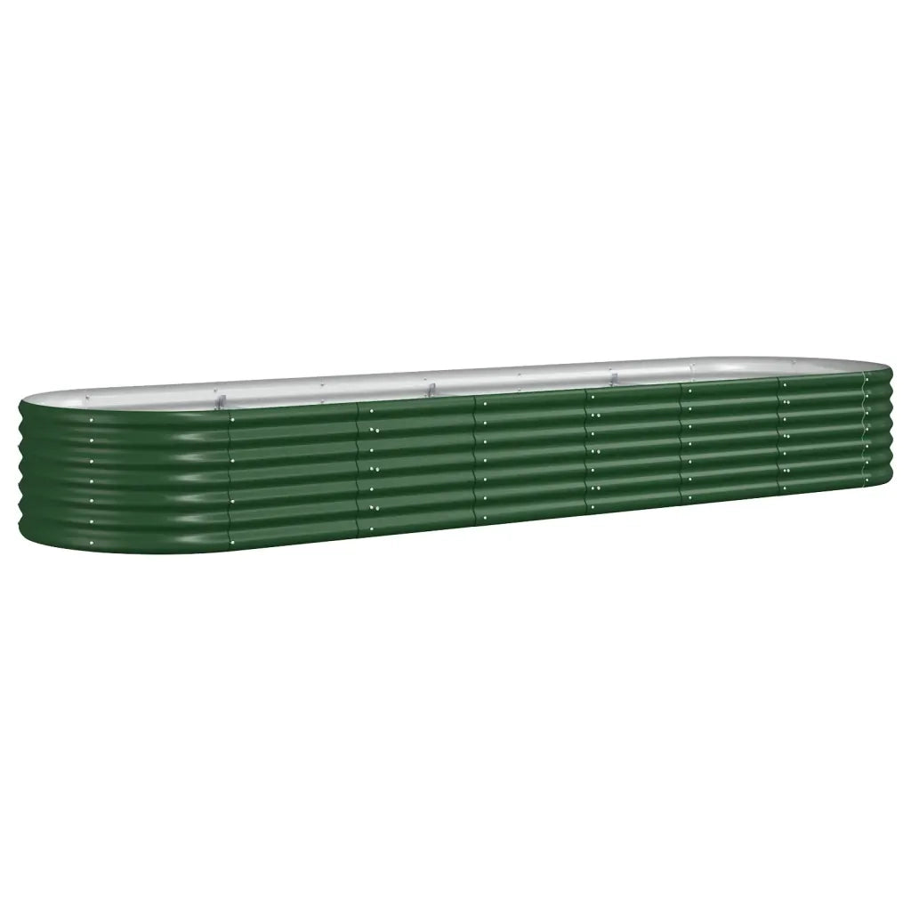 Letto Giardino Acciaio Zincato 296x80x36 cm Verde 318923