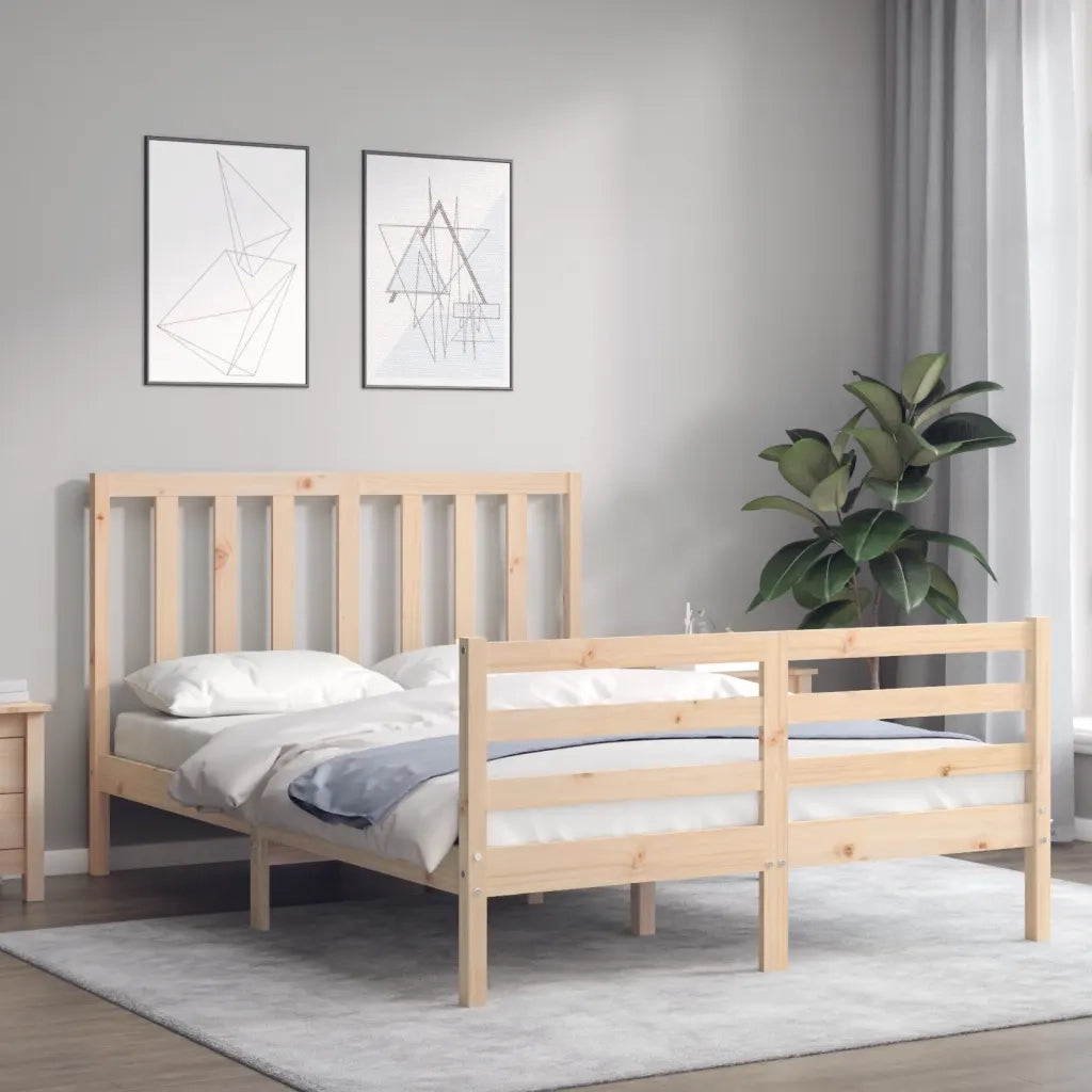 Giroletto con Testiera Small Double-Struttura Letto in Legno Massello 352200