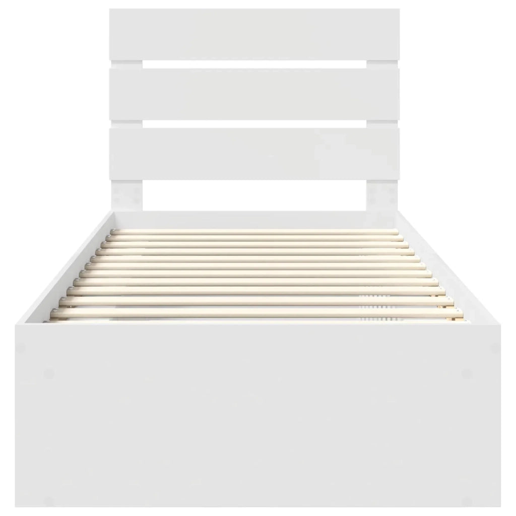 Struttura del letto Bianco 75 x 190 cm Pino massello 3411800