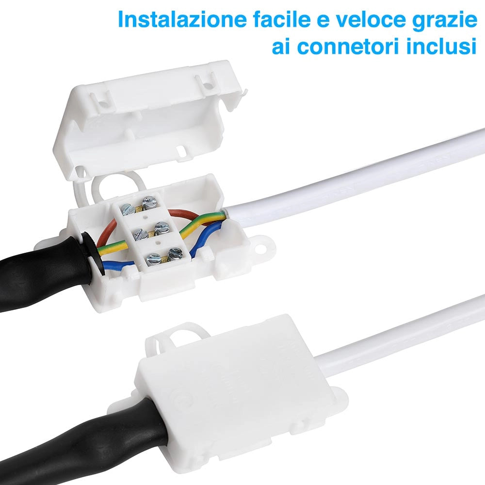 Faretto Led per Specchio da Bagno Alluminio 40cm Luce LED 8W 6500K 640lm Bianco Freddo
