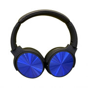 Cuffia bluetooth wireless con testa rotabile 500 mAh blu con borsa