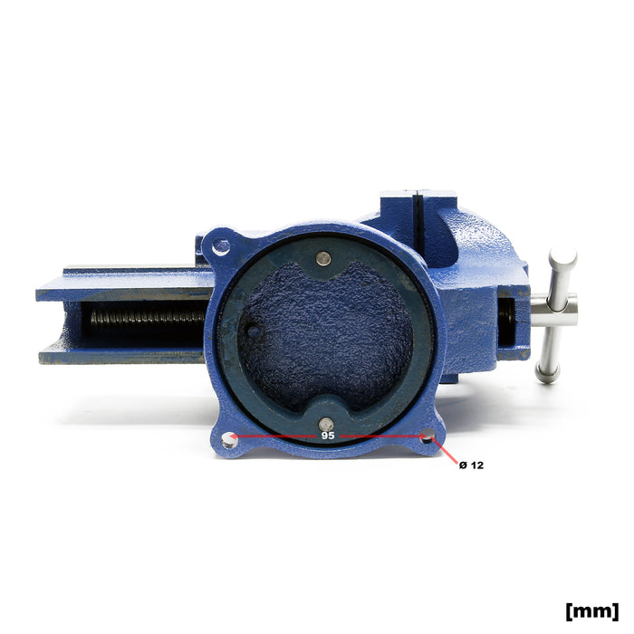 Morsa da banco Heavy Duty 75mm con incudine e ganascia di serraggio per sollecitazioni pesanti